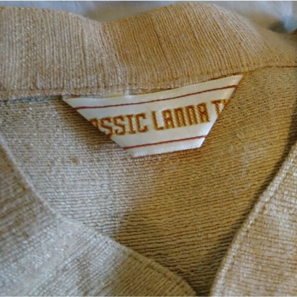 Classic Lanna Thai 100% Raw Silk Button Up Shirt Tunic - Picture 5 of 7